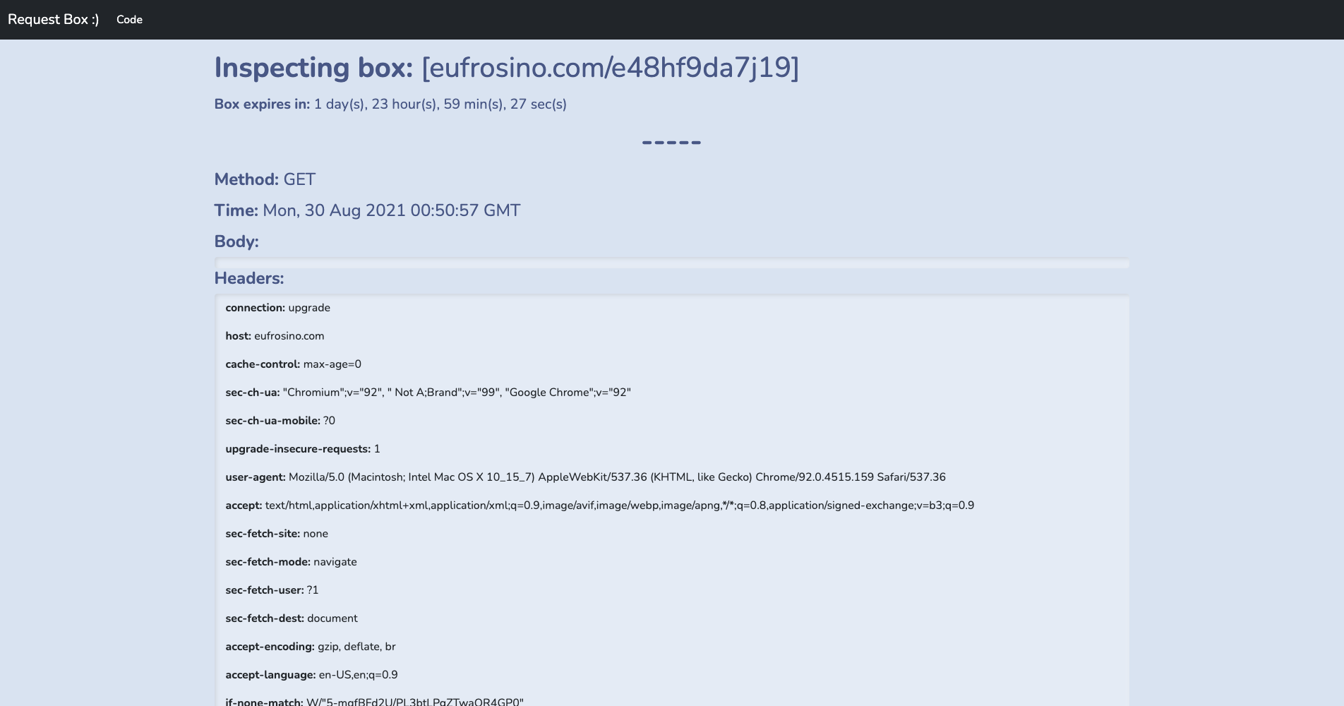 Request Box