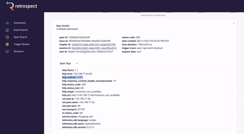Retrospect UI